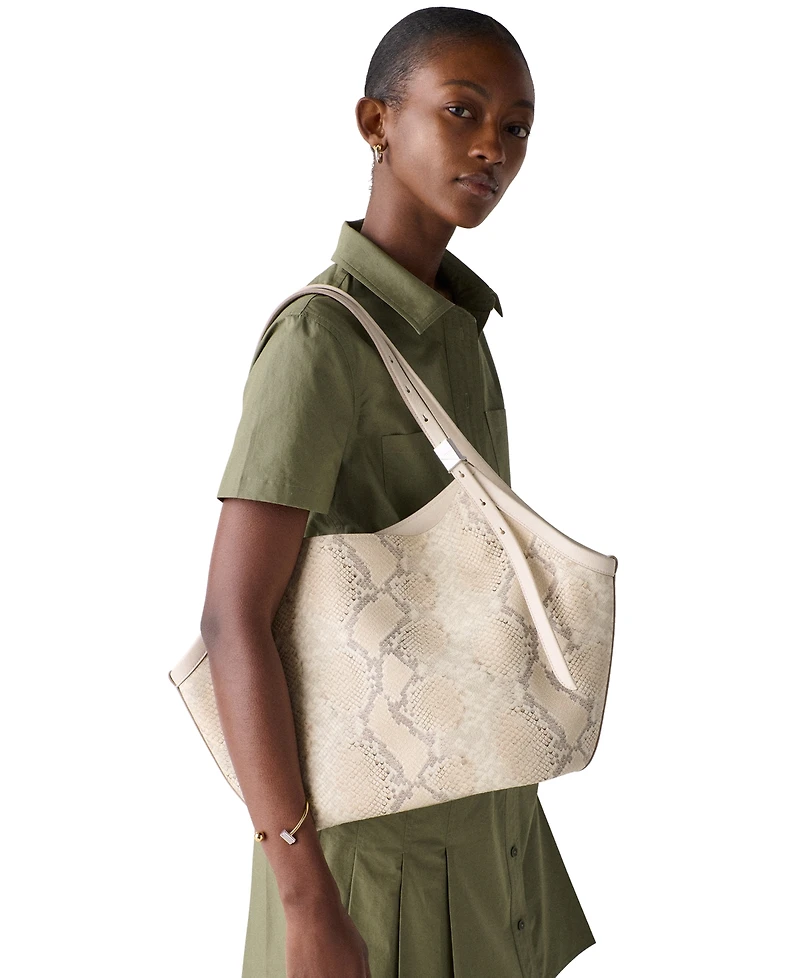 kate spade new york Deco Snake Embossed Dog Clip Tulip Tote Bag