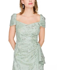 Js Collections Women's Sweetheart Neck Cascade Detail Gown