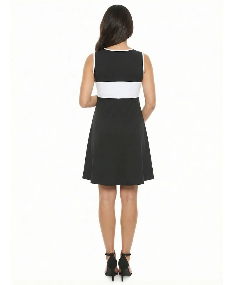 24seven Comfort Apparel Women's and Plus Size Maternity Round Neck A-Line Dress