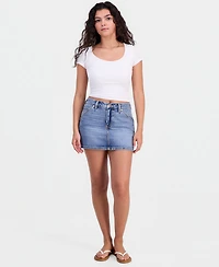 Celebrity Pink Juniors' Denim Utility Mini Skirt