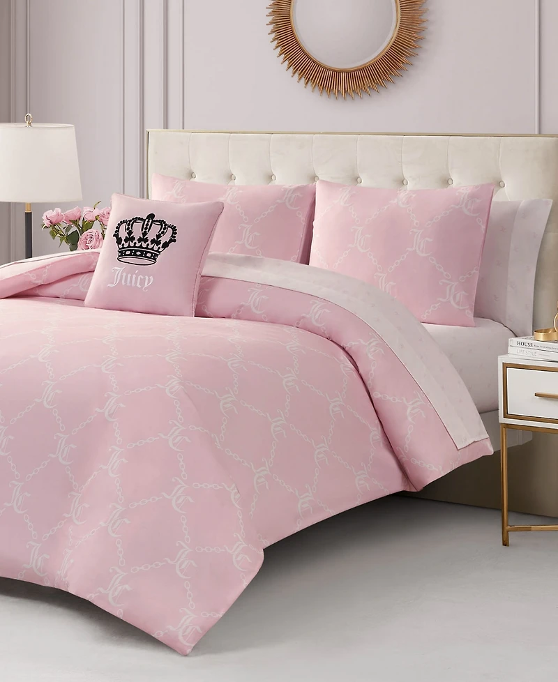 Juicy Couture Logo Link 6-Pc. Comforter Set, Twin