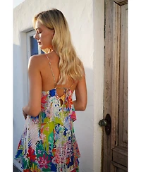 La Moda Clothing Women's Flowing Tiered Skirt Maxi Dress