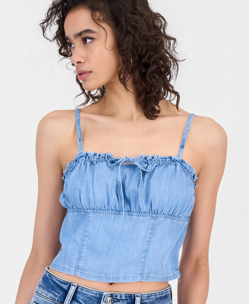 Guess Women's Sleeveless Alora Denim Top