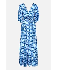 Yumi Women's Cross Over Back Maxi Dress