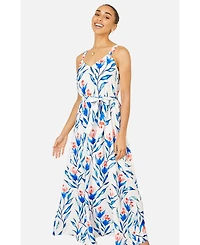 Yumi Women's Floral Print Maxi Sun Dress