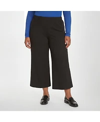 Universal Standard Women's Plus Wide Leg Stripe Ponte Pant