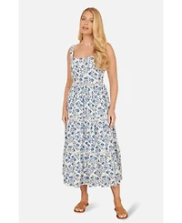 Yumi Women's Floral Broderie Anglaise Midi Sun Dress