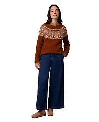 Celtic & Co. Women's Donegal Fair Isle Yoke Sweater