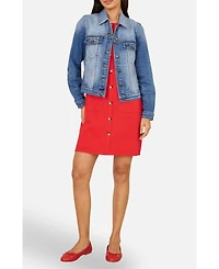 Yumi Women's Stretch Washed Denim Jacket