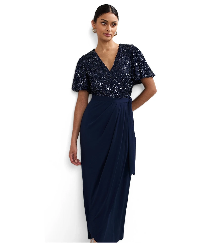 Phase Eight Women's Janessa Sequin Wrap Maxi Dress