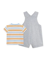 Little Me Baby Boys' Giraffe Printed Shortall and Short-Sleeve T-Shirt, 2-Piece Set