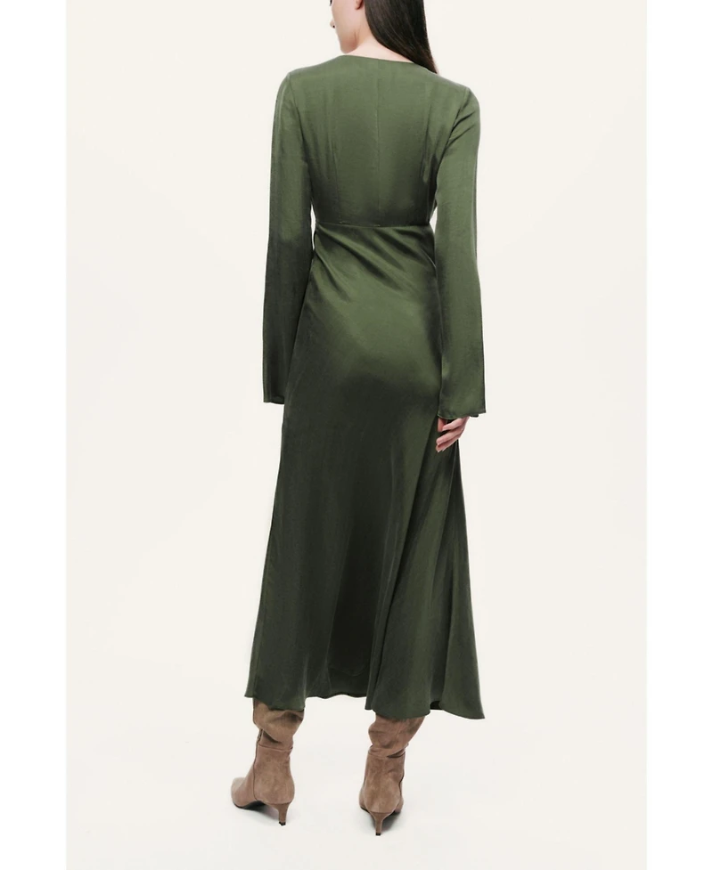 Nocturne Women's Crystal-Button V-Neck Maxi Dress