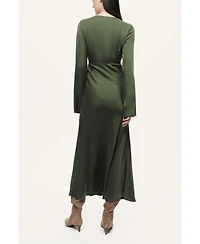 Nocturne Women's Crystal-Button V-Neck Maxi Dress