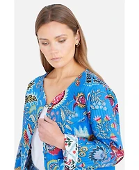 Yumi Women's Boho Cotton Reversible Quilted Jacket