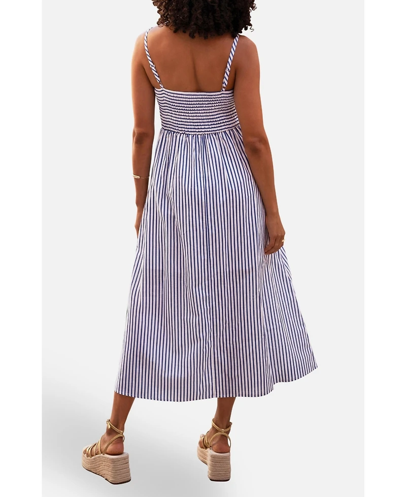 Yumi Women's Cotton Midi Sun Dress