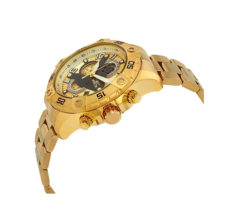 Invicta Men's 26098 S1 Rally Quartz Multifunction Gold Dial Watch