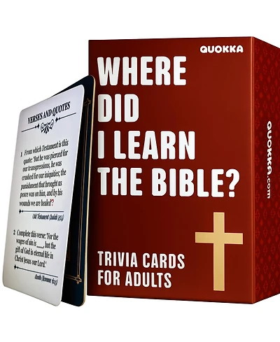 Quokka Bible Trivia Game for Adults – 500 Christian Questions for Fun Family & Adult Play