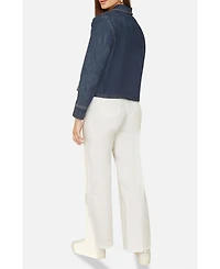 Yumi Women's Denim Jacket With Patch Pockets