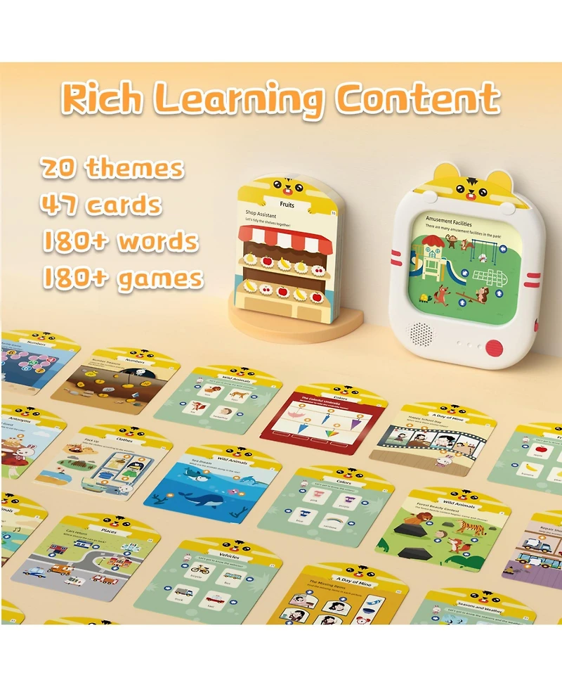 Alilo Interactive Learning Tablet – Screen-Free Educational Toy with Talking Flash Cards
