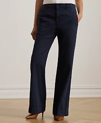 Lauren Ralph Petite High-Rise Flare Chino Pants