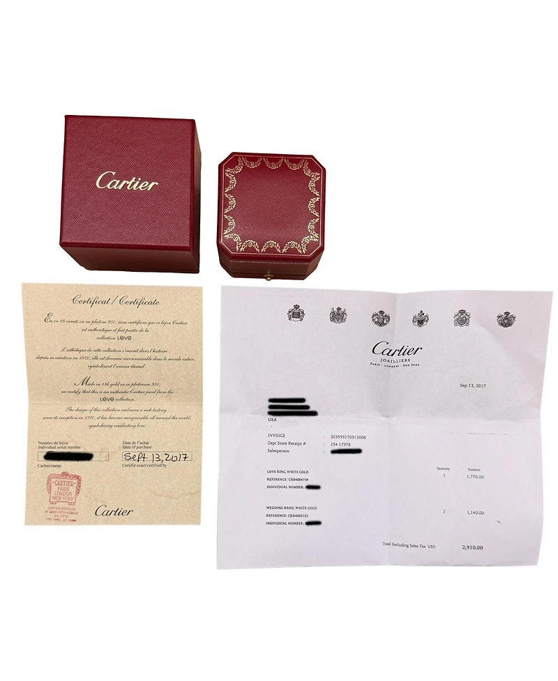 Pre-Owned Cartier White Gold Small Model Love Ring
