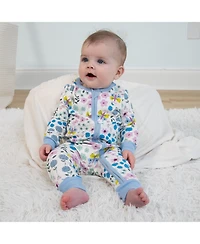 The Peanutshell Baby Girls Blissful Florals Cotton Footless Pajamas for Girls, 2 Pack