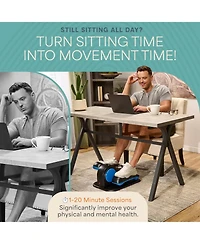 Lifepro Under Desk Elliptical Exercise Machine – Auto & Manual Seated Pedal Exerciser with 10 Levels, Quiet Ellipse Leg Exerciser for Seniors &