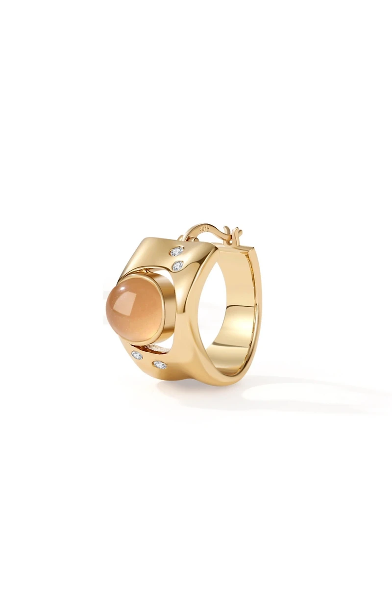 Retro Chic Dawn Light Hoop Earrings