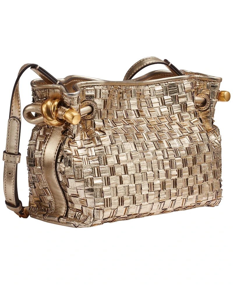 Donna Karan New York Metallic Woven Small Crossbody Bag