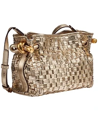 Donna Karan New York Metallic Woven Small Crossbody Bag