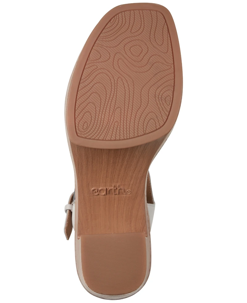 Earth Women's Quinty Leather Platform Dress Sandals
