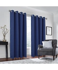 Rt Designers Collection 100% Polyester 190 Gsm Tilley Revisible Blackout Grommet Curtain Panel