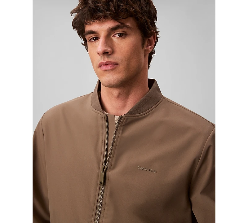 Calvin Klein Men's Soft Tech Classic-Fit Bomber Jacket