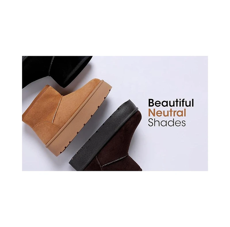 London Rag Derta Soft Microfiber Snow Boots Women