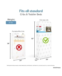 Dream On Me Baby Fisher-Price Hello Rainbow Full Crib Mattress Firm Innerspring Mattress with Waterproof Vinyl Cover