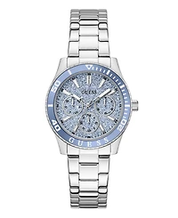 Guess Women's Silver-Tone Stainless Steel Multi-Function Watch, 36mm