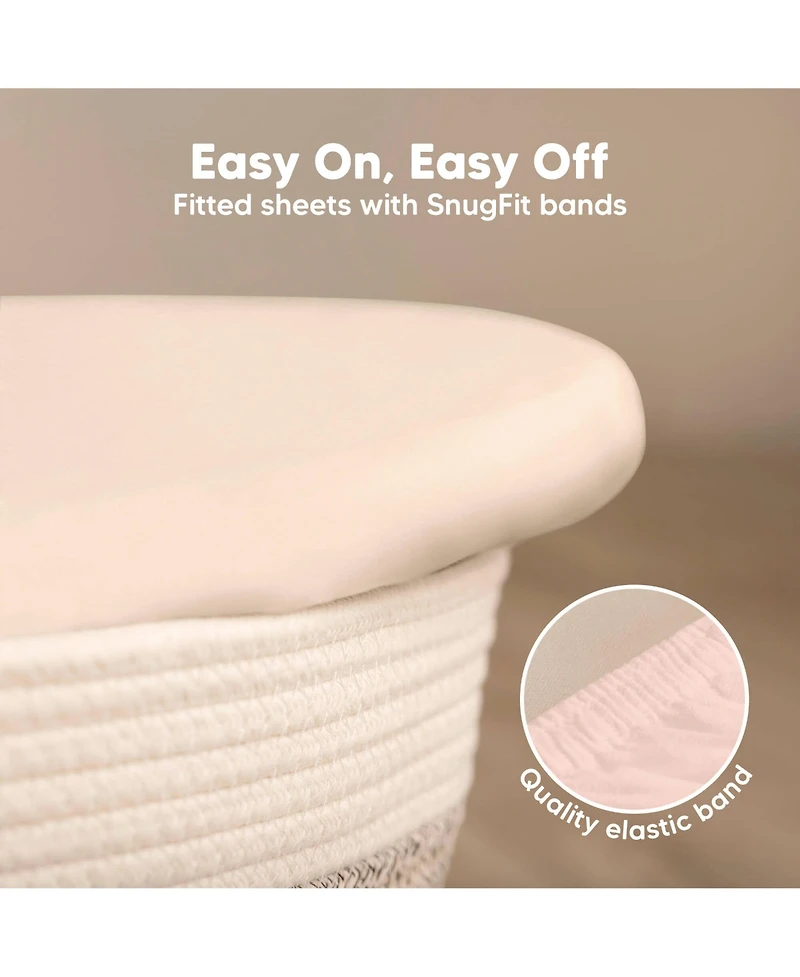 KeaBabies Bassinet Sheet for Baby Girls, Boys, 2-Pack Isla Fitted Sheets, Mattress Sheets