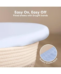 KeaBabies Bassinet Sheet for Baby Girls, Boys, 2-Pack Isla Fitted Sheets, Mattress Sheets