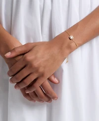 Michael Kors 14K Gold Plated Asscher Cut Slider Bracelet