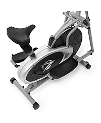 Plasma Fit Elliptical Machine Cross Trainer 2 in 1 Exercise Bike Cardio Fitness Home Gym Equipment