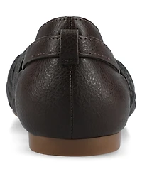 Journee Collection Women's Ekko Woven Round Toe Flats