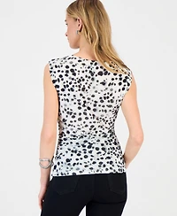 I.n.c. International Concepts Women's Printed Mesh Sleeveless Top, Macy's Exclusive