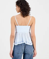 Ultra Flirt Juniors' Smocked Handkerchief-Hem Tube Top