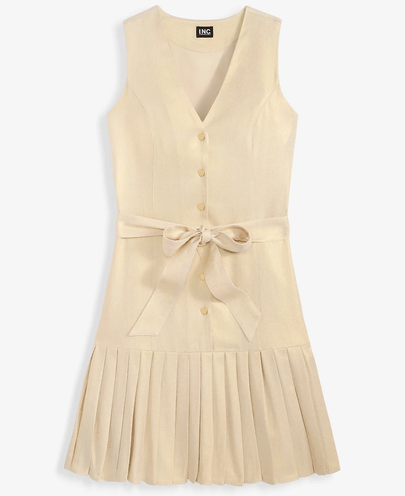 I.n.c. International Concepts Women's Sleeveless Linen-Blend Dress, Macy's Exclusive