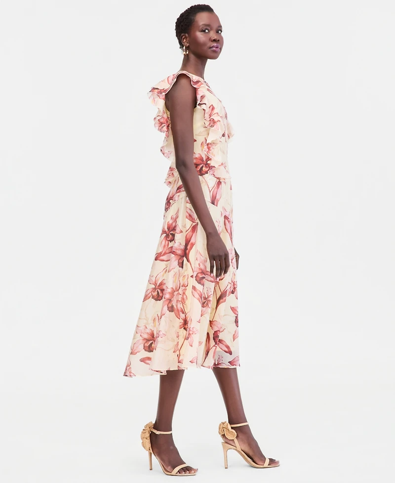 I.n.c. International Concepts Women's Ruffle Sleeveless Midi Dress, Macy's Exclusive