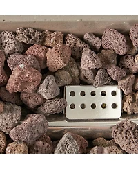 Simplie Fun Modern Concrete Fire Pit with 40K Btu for Indoor Warmth and Style