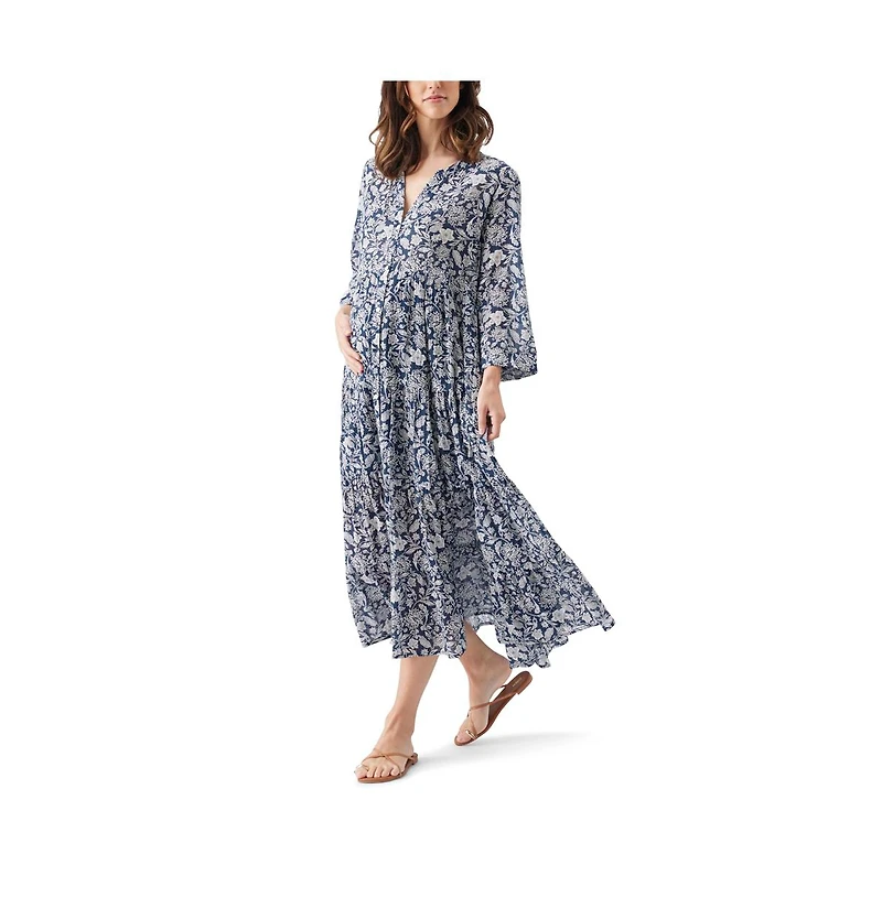 Ripe Maternity Ezra Tiered Dress Ink