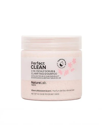 NatureLab Tokyo Perfect Clean Cherry Blossom 2-in-1 Scalp Scrub and Clarifying Shampoo, 8.1 oz.