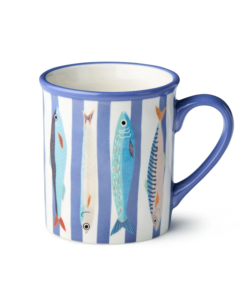 Certified International Something Fishy Mugs, Set of 4