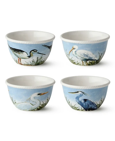 Certified International Coastal Birds Ice Cream Bowls, Set of 4